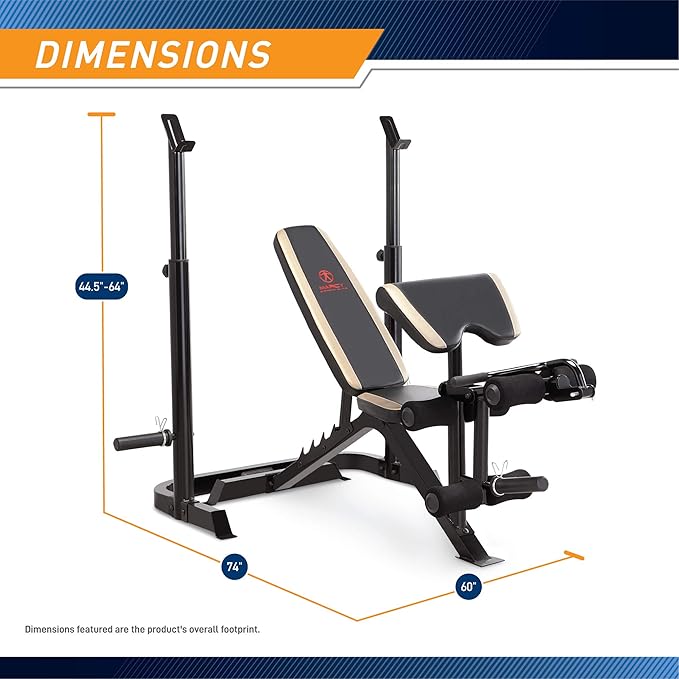 Marcy Olympic Weight Bench with Preacher Curl Pad