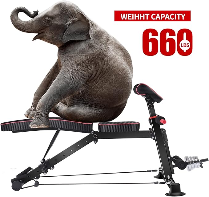 Adjustable Weight Bench - Utility workout Benches for Exercise