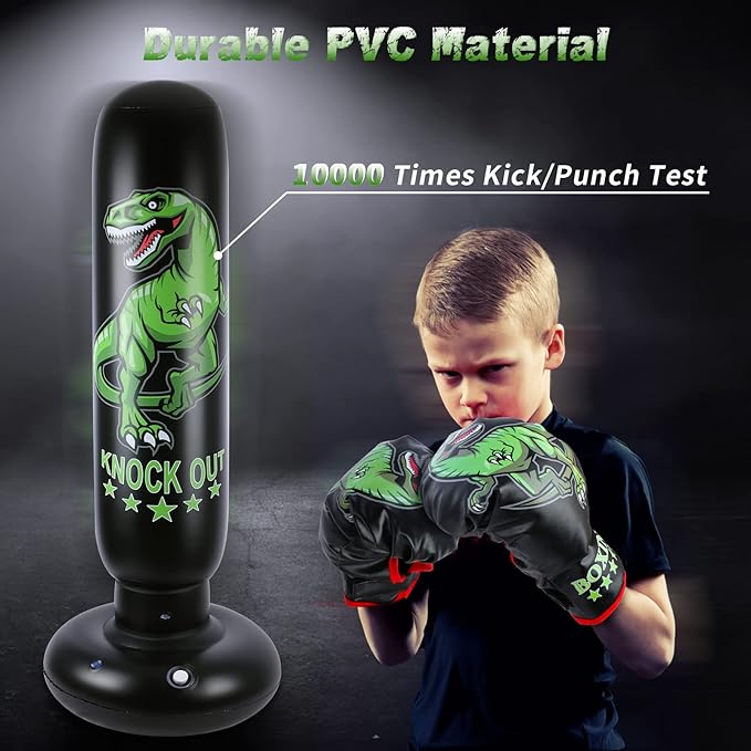 Heavy Punching Bag with Stand Adults Teens,70" Free Standing Boxing Bags,Kickboxing Training Equipment Bags for Men Training Thai Fitness Karate