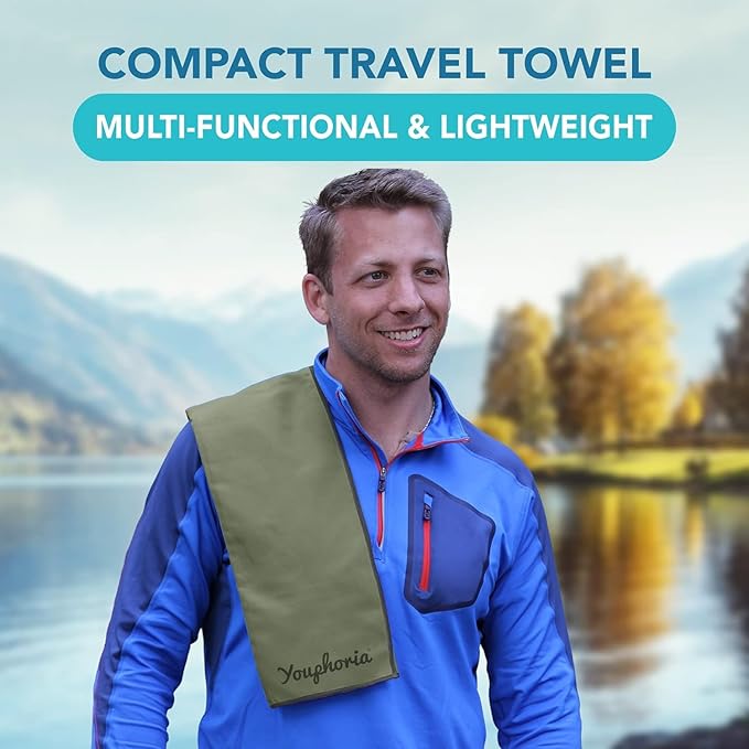 Youphoria Microfiber Travel Towel Fast Drying Lightweight -