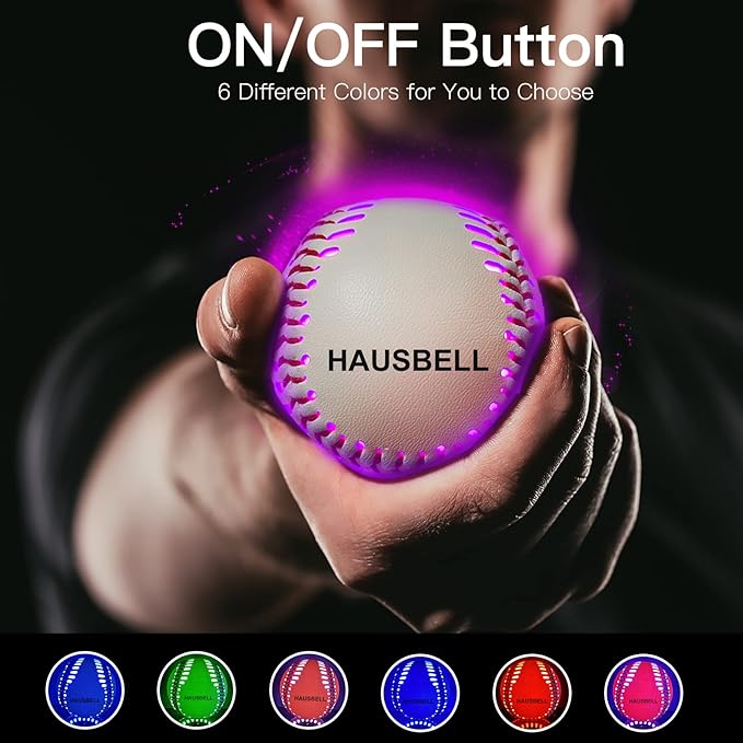 HAUSBELL Light Up Baseball 6 Changing