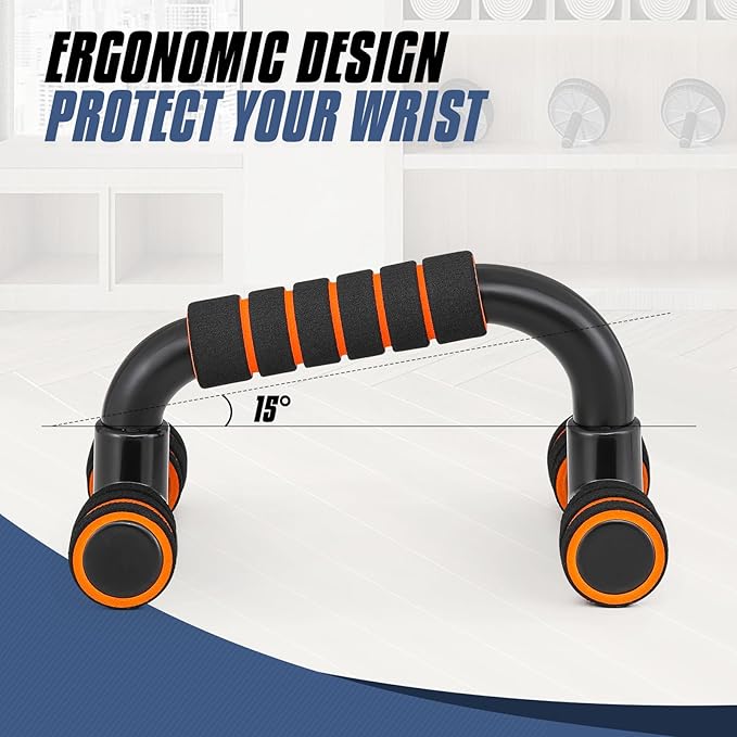 MADOG Portable Push Up Bars with Cushioned Foam Grip 1 Pair 330 lbs,