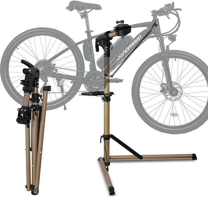 Heavy Duty Electric Bike Repair Stand Max 110 lbs, Portable Aluminum Bicycle Stand Manintenance Workstand,Suitable for Any BIke, Heavy E-Bike, Mountain Bike and Road Bike etc