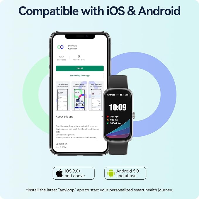 Health Fitness Tracker, 24/7 Heart Rate/SpO2/Sleep Monitor, Activity Trackers & Smart Watches with Step Calorie Counter Pedometer, Waterproof Fitness Watches for Women Men (Peach)