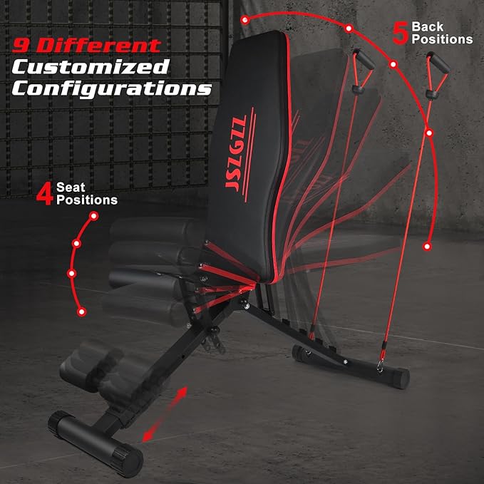 Adjustable Weight Bench Foldable 660 Lb 3 Sec