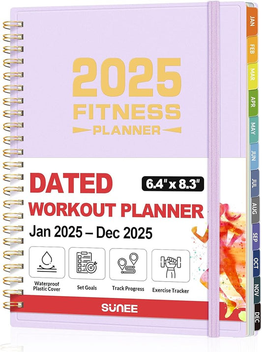 2025 Fitness Workout Journal Planner for Women & Men 2025 - 2025 Exercise 6.4" x 8.3" Fitness