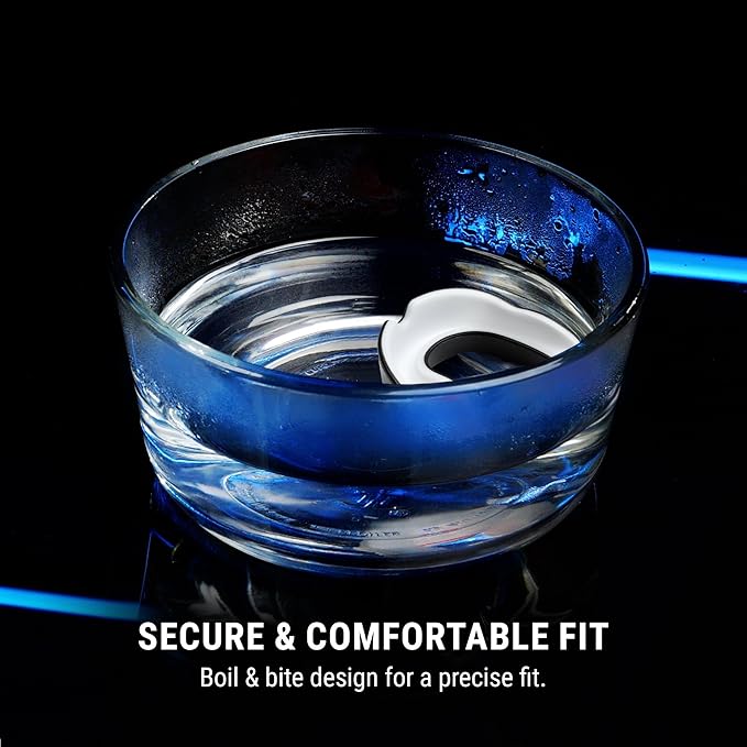 Hayabusa Combat Sports Mouth Guard Youth, Kids and Adult Sizes Comes with Case - Black/White, Youth