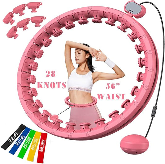 28 Knots Weighted Hula Hoop for Weight Loss 5 Resistance