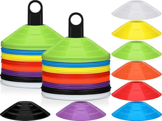 80 Pcs Soccer Cones for Drills with 2 8 Colors