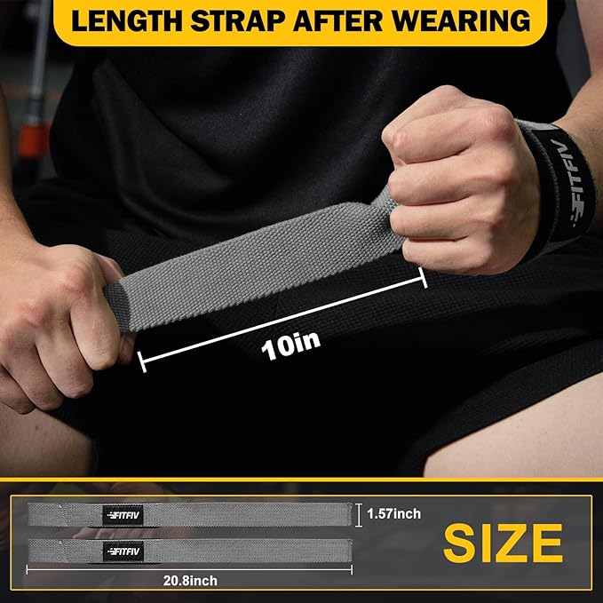 Lifting Straps for Weightlifting, Lifting Wrist Straps for Gym Strength Training, Neoprene-padded Wrist Cushion - Men & Women