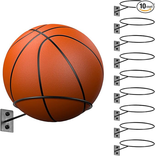 Lounsweer 10 Pcs Ball Holder Wall Mount Display