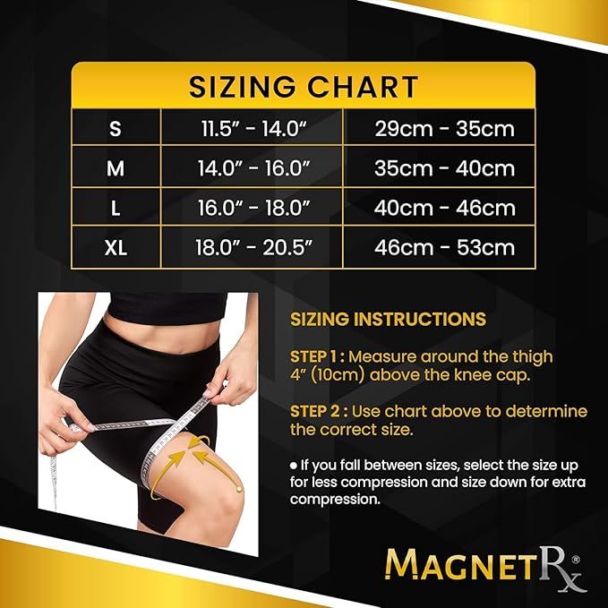 MagnetRX® Magnetic Knee Sleeve – (2-Pack) Effective Compression Knee Brace with Magnets for Knee Comfort & Recovery – Magnetic Knee Brace Support (Large)