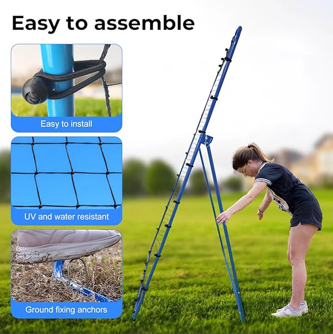 Adjustable Volleyball Rebounder Net 4x7ft