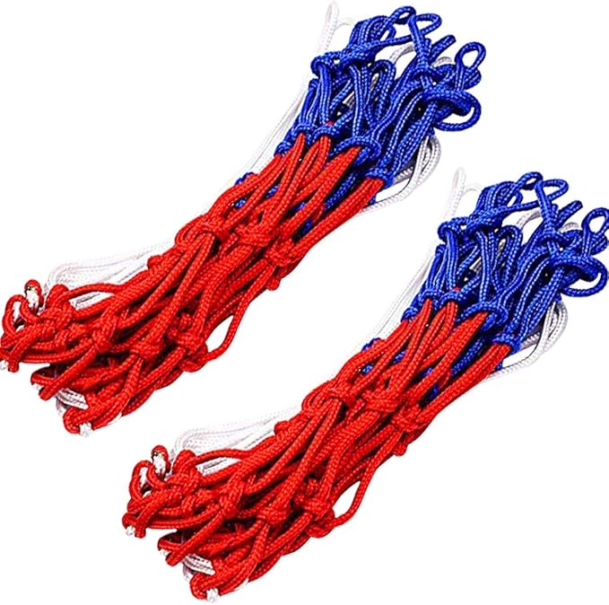 2Pcs Heavy Duty Basketball Net Replacement Fits Standard 12 Loop