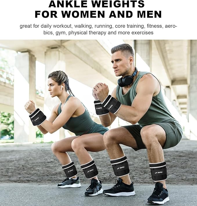 Adjustable Ankle Weights for Women Men 1 Pair 2 4 4 6 6 8 8 10 10 LBS 1-5 LB