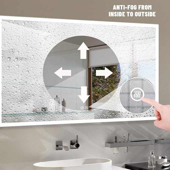 Lighted Bathroom Mirror 24 x 32 Inch Led (CK010-2432-TS) Lighted