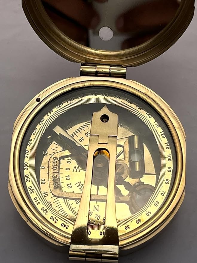 3" Brass Nautical Pocket Compass for Hiking