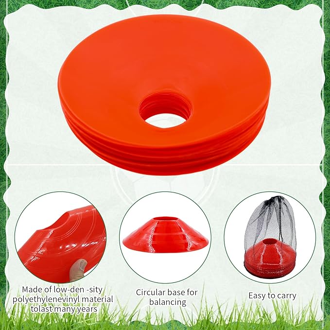 30 Pcs Disc Cones Training Cones Agility Soccer