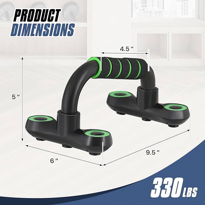 MADOG Portable Push Up Bars with Cushioned Foam Grip 1 Pair 330 lbs,