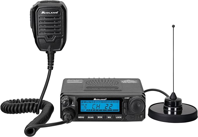 Midland – MXT500-50 Watt GMRS MicroMobile® Two-Way Radio 8 Repeater 2.1dB Unity