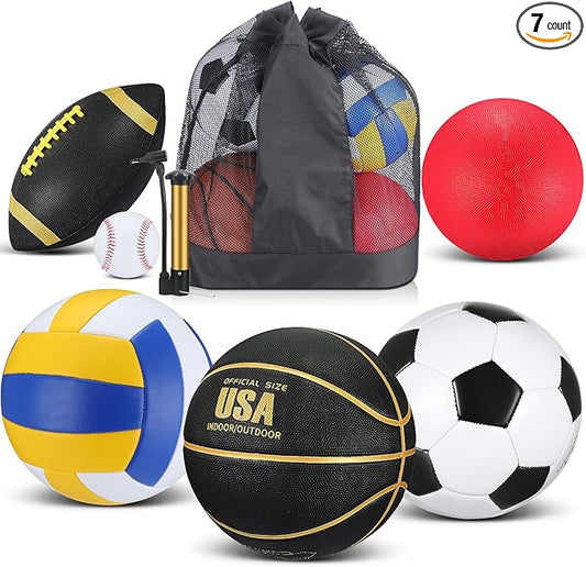 Libima 6 Pcs Multi Sport Ball Set Official
