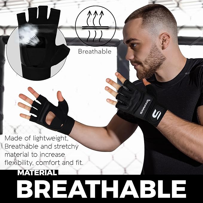 MMA Gloves Karate Mitts Punch Bag Boxing Gloves Martial Arts Combat Taekwondo Kickboxing Mitts Fighting Grappling Training for Womens Mens Adults