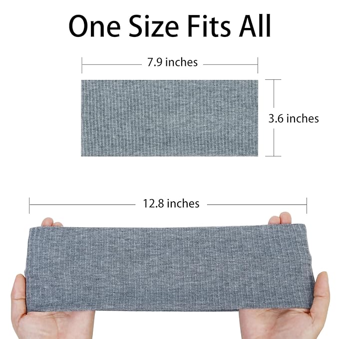 Headbands for Women Wide Non Slip Hairbands for Women's hair Soft Elastic Thick Head Bands Fashion Workout Yoga Hair Accessories, 6 Pack