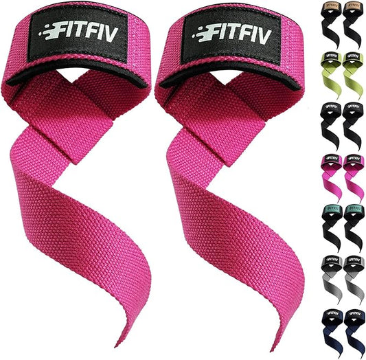Lifting Straps for Weightlifting, Lifting Wrist Straps for Gym Strength Training, Neoprene-padded Wrist Cushion - Men & Women