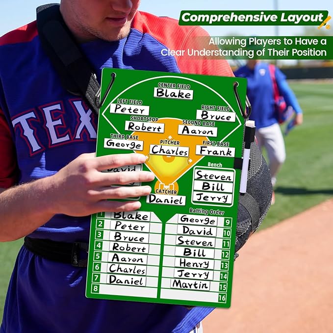 Magnetic Baseball Lineup Board 30 Lineup 2 Fence