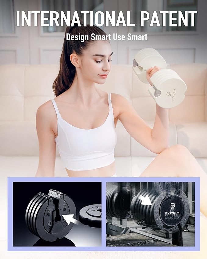 Adjustable Dumbbell 12.5/25lb Set of 2 or Single Unit Piece Weight Training Fitness Exercise Body Workout 5 in 1 for Home Gym Beginners Woman