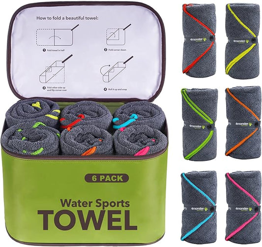 4Monster 4 Pack Microfiber Camping Towel Quick Dry
