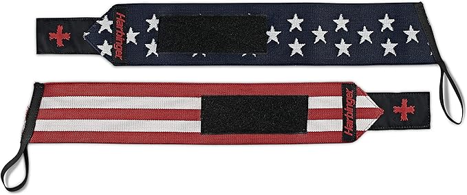 Harbinger Red Line 18-Inch Weightlifting Wrist Wraps for Men and Women (Pair)