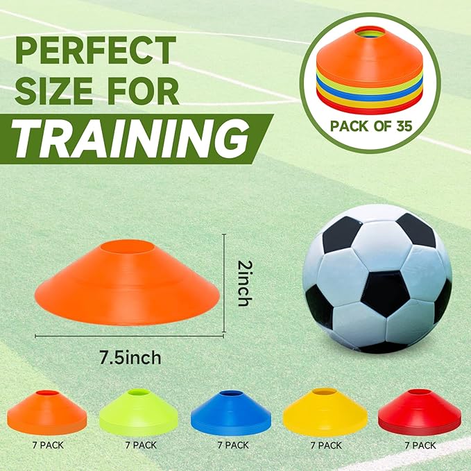 35 PCS Agility Soccer Cones for Training