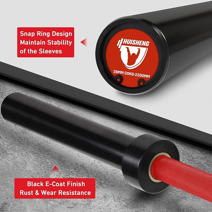 7ft Olympic Barbell for Strength Training and Olympic Weightlifting 500 700 700 1000LBS 1000LBS Capacity 2 Inch