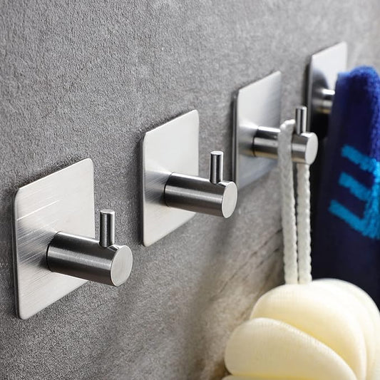 Adhesive Towel Hooks - Self Adhesive Robe Hooks 304 Stainless