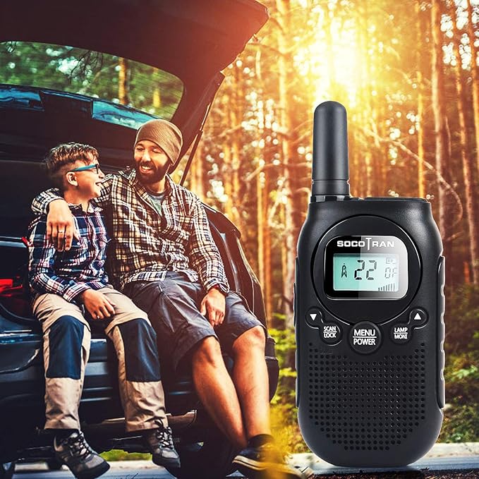 Adults Walkie Talkies Rechargeable FRS Two-Way Radios USB 5 Miles 2 Pack 0.5W Perfect