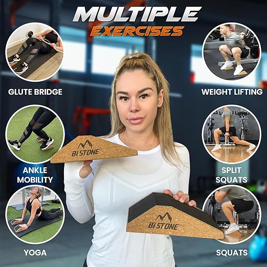 Heel Elevated Squat Wedge 2-Pcs Non-Slip