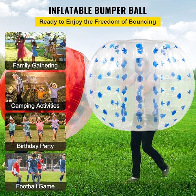 Happybuy Inflatable Bumper Ball 4 FT / 1.2M Diameter 5 Min,