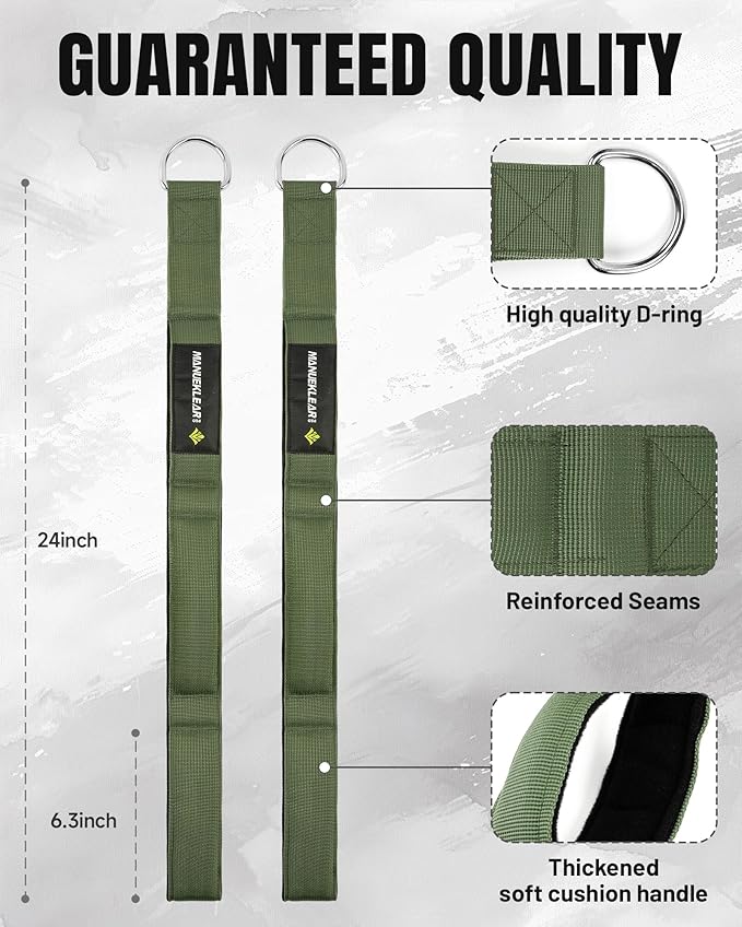 MANUEKLEAR Tricep Rope Cable Attachment Handles, Greater Range of Motion, Tricep Pull Down Rope for Push Downs, Crunches, Facepulls for Professional Gym
