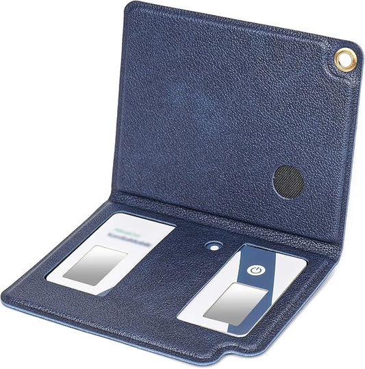 MGZNMTY Portable Hard Travel Case for AliveCor Kardia Mobile Card Heart Rate Monitor/Kardiamobile Card Personal EKG Monitor Devices (Case Only)(Navy Blue)