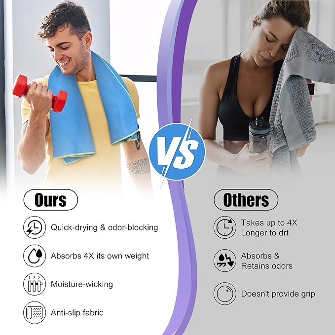 HiiPeak Microfiber Towel 2 Pack 63*32" + 32*16"