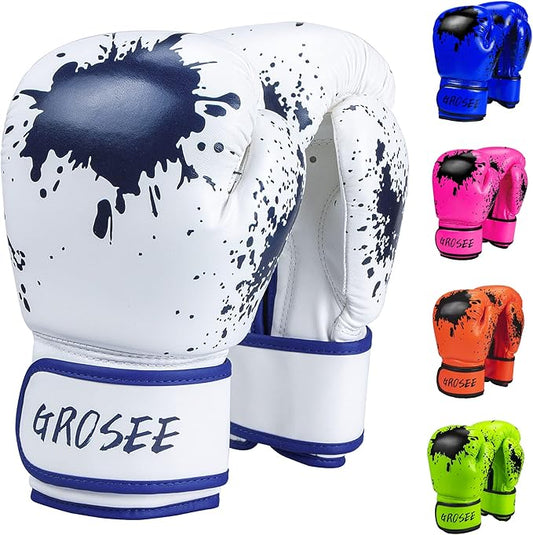 Kids Boxing Glove 6oz 8oz, Youth, Boys and Girls Training Sparring Gloves for Punching Bag, Kickboxing, Muay Thai, MMA, Gift for Age 6-15 Years
