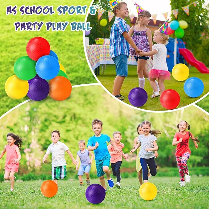 Macarrie 30 Pcs Playground Balls 6 Inches Dodgeball