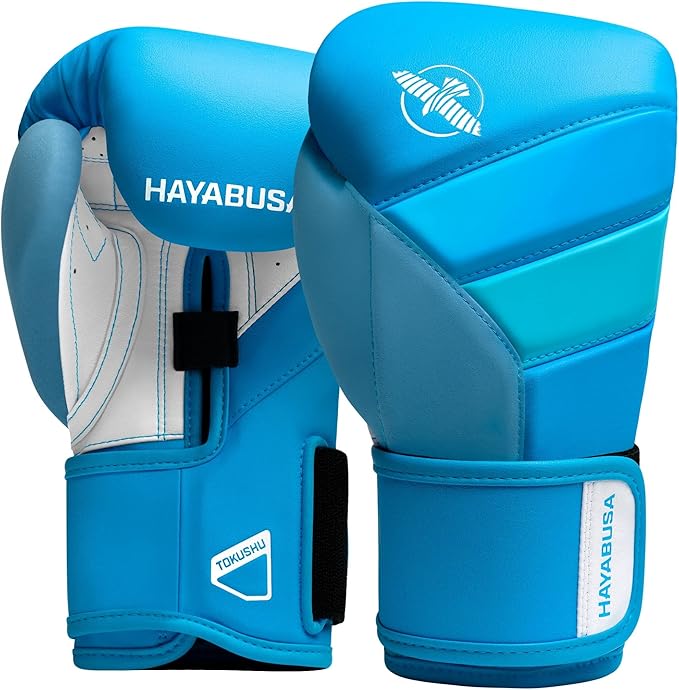 Hayabusa T3 Boxing Gloves for Men and Women Wrist and Knuckle Protection, Dual-X Hook and Loop Closure, Splinted Wrist Support, 5 Layer Foam Knuckle Padding