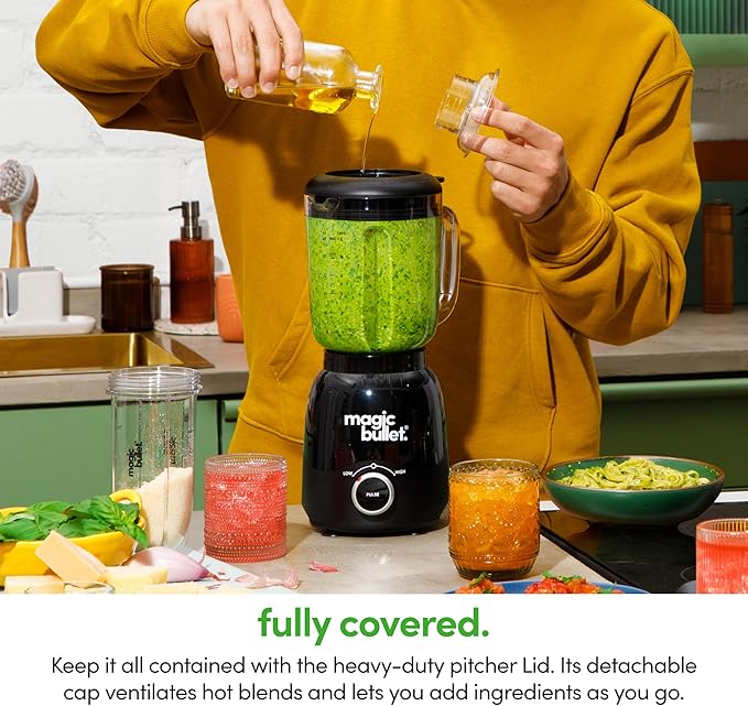 magic bullet Combo Blender, 48oz Pitcher, Blending Cup, Simple Speed Dial – MBF50200AK