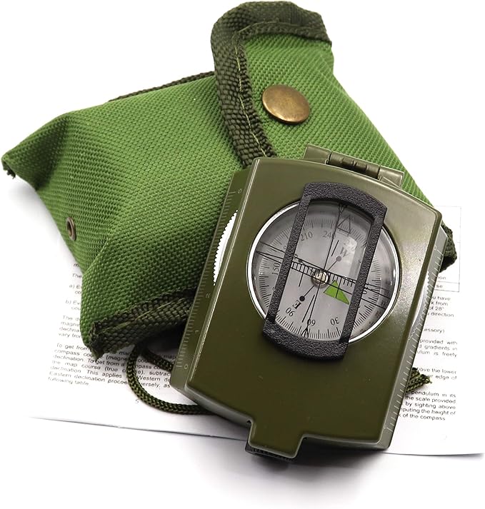Military Compass Metal Sighting Lensatic Compass