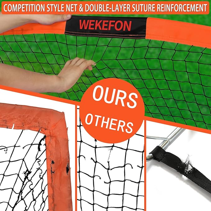 WEKEFON Soccer Goals 2 - 3.6'x2.7' Portable