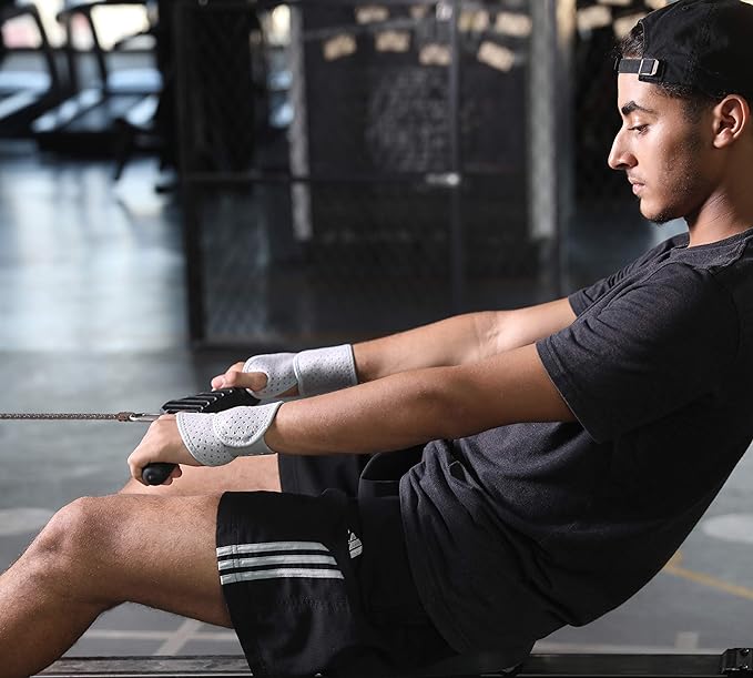 HiRui 2 Pack Wrist Compression Strap and Wrist Brace Sport Wrist Support for Fitness, Weightlifting, Tendonitis, Carpal Tunnel Arthritis, Pain Relief-Wear Anywhere-Adjustable (Gray)