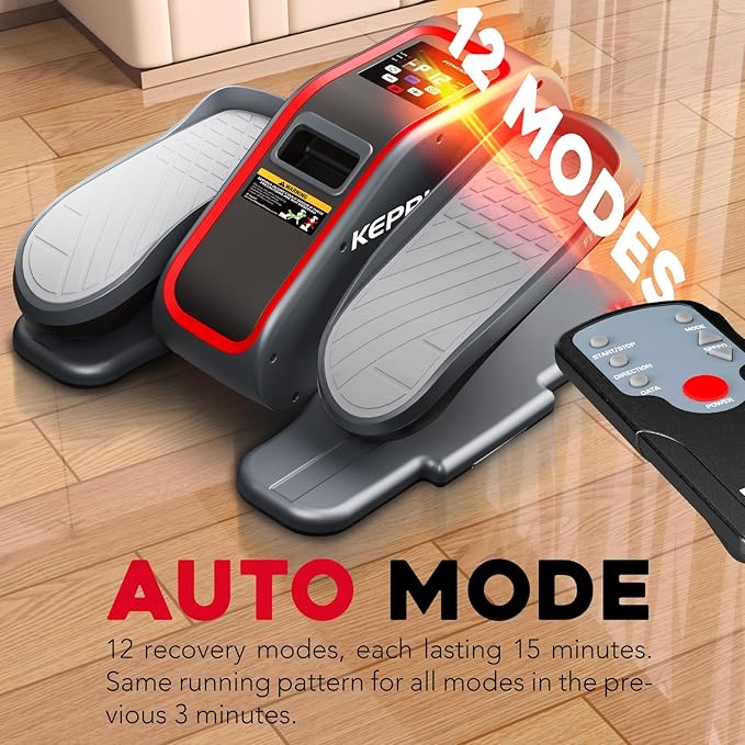 KeppiFitness Under Desk Elliptical Machine, Ellipse Leg Exerciser for Home Equipment, Mini Elliptical Machine for Seniors, Electric Seated Pedal Exerciser for Leg Exercise with Remote Control