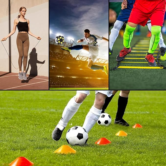 Agility Ladder Soccer Training Accessories Equipment 6m Speed 12 Cones